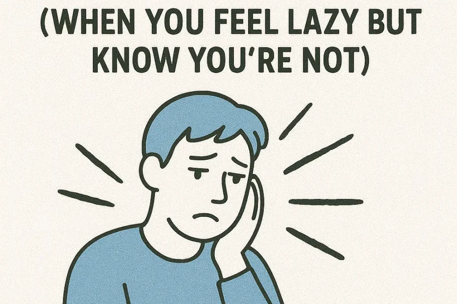 How to Overcome Internal Resistance (When You Feel Lazy But Know You're Not)